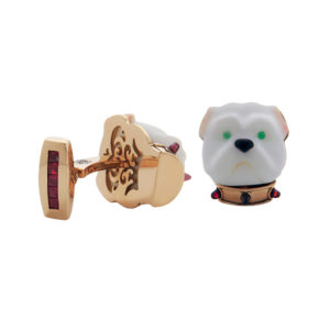 Designer bulldog cufflinks