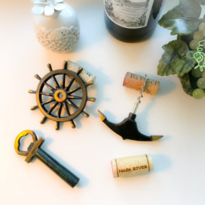 Collectible Corkscrew with Anchor and Helm Set