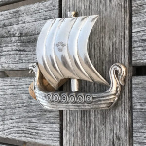 Silver Plated Serpent Viking Ship Corkscrew
