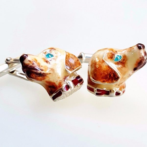 golden retriever cufflinks