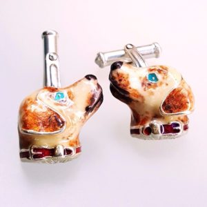golden retriever cufflinks