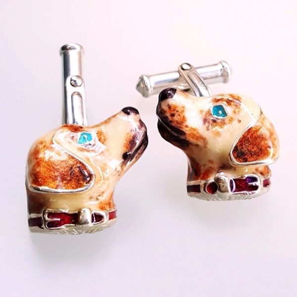 golden retriever cufflinks