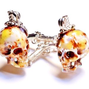 Silver Pirate Skull Cufflinks