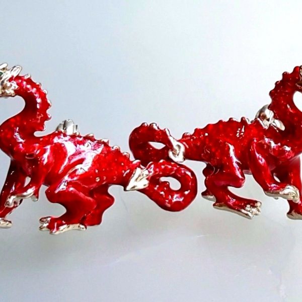 Red dragon cufflinks