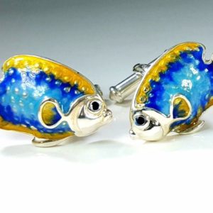 tropical fish cufflinks